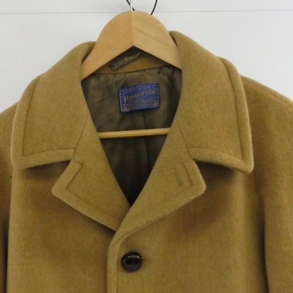 (VTG) Men’s 42 PENDLETON Carmel Wool Overcoat - Picture 3 of 6